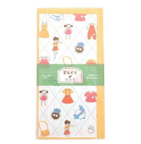 🧵 Papier à lettres & enveloppes "Garde‑robe" – Mon Voisin Totoro