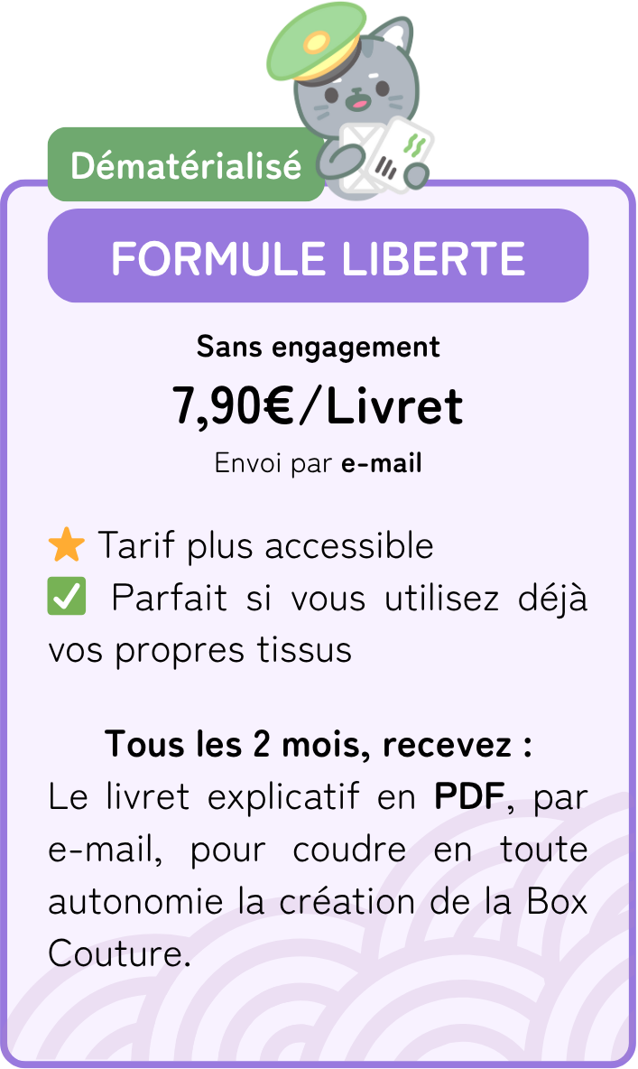 Abonnement Liberté - Le livret couture au format PDF