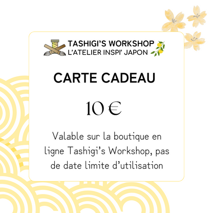Carte-cadeau Tashigi's Workshop