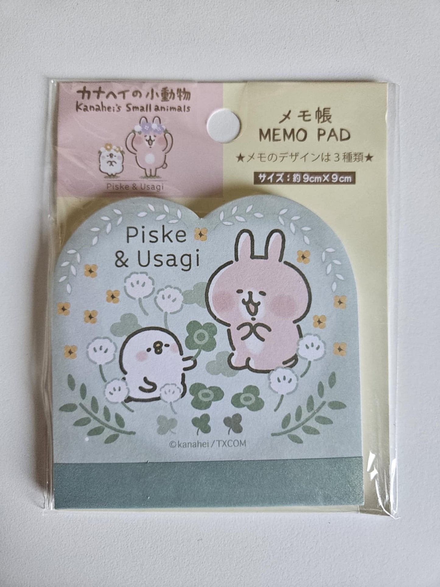 🐰✨ Kanahei’s Small Animals – Mini Memo Pad Piske & Usagi (Vert)