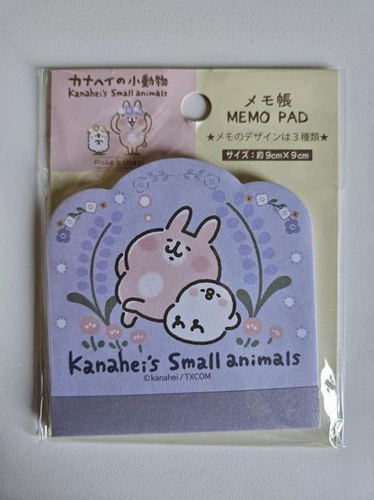🐰✨ Kanahei’s Small Animals – Mini Memo Pad Piske & Usagi (Violet)