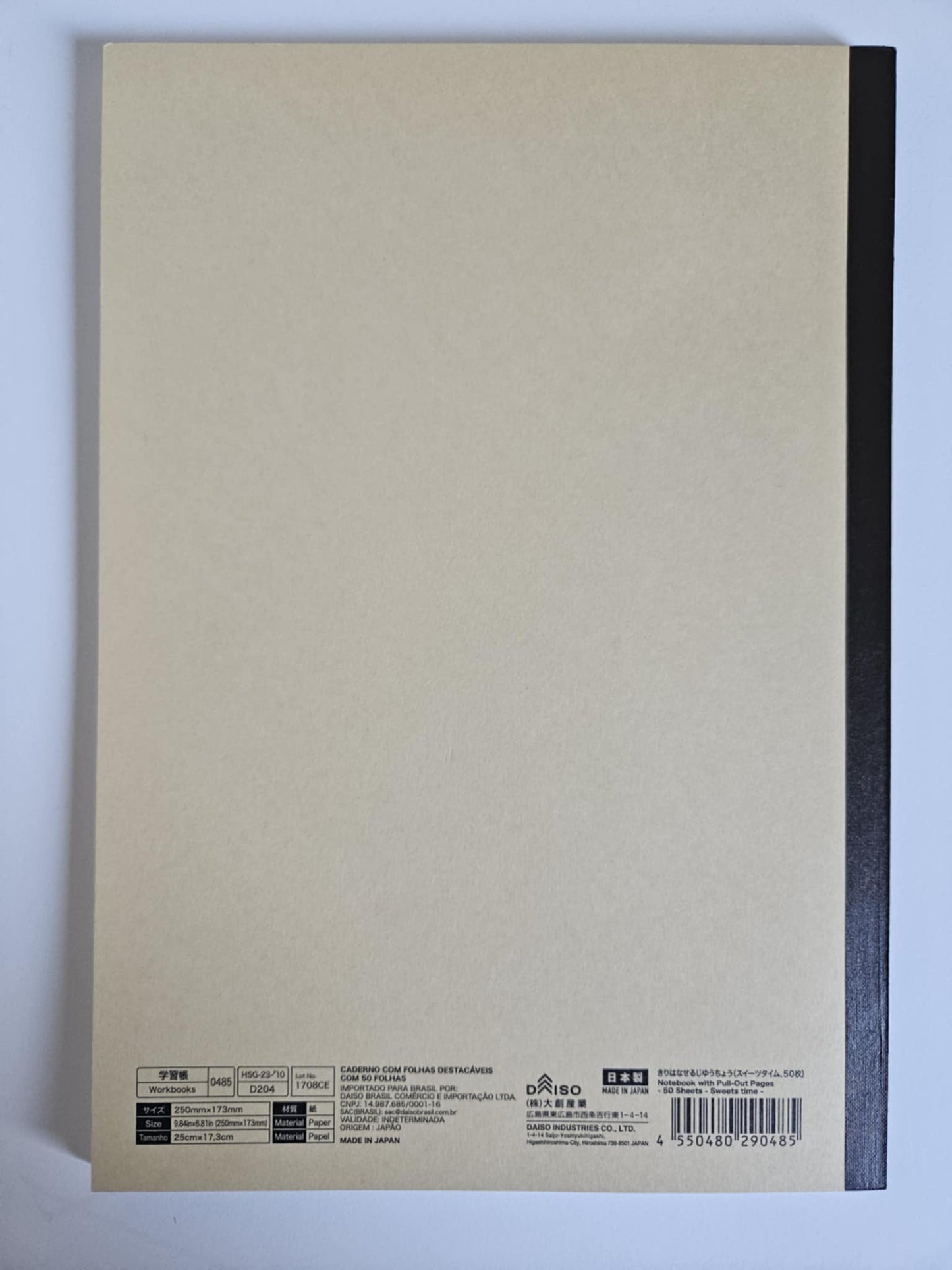 🗒️ Notebook "CAFE Sweets Time" bleu 50 Feuilles – Daiso Japon