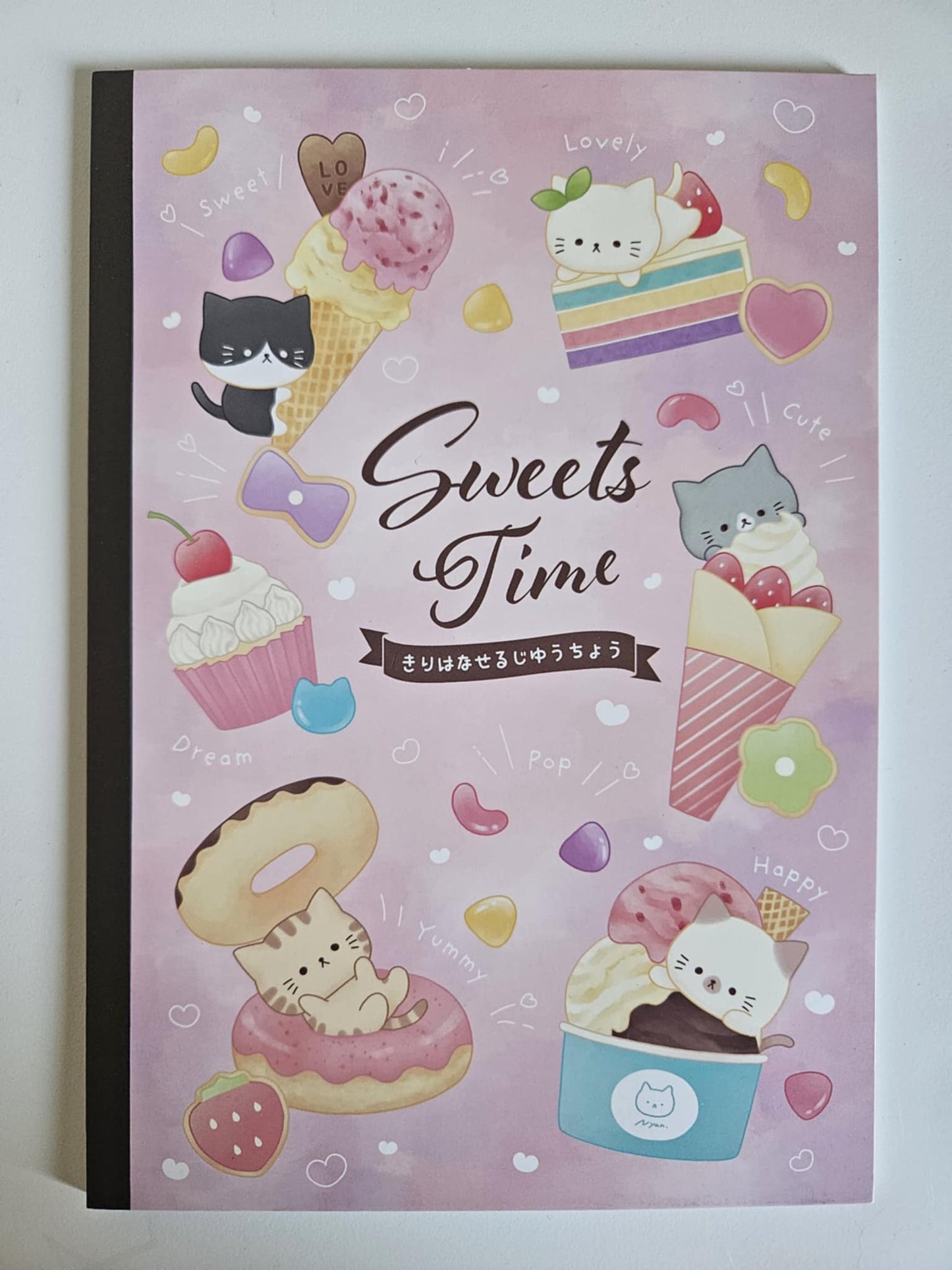 🗒️ Notebook "Sweets Time" rose 50 Feuilles – Daiso Japon