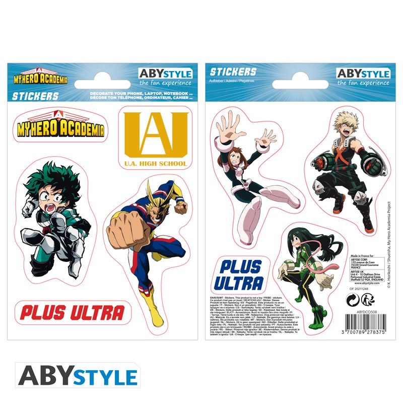 🦸‍♀️ My Hero Academia - Stickers - 16x11cm / 2 planches - UA High School